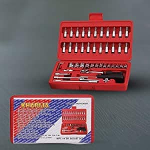 KHADIJA 1/4 46PCS Socket Set CRV Steel