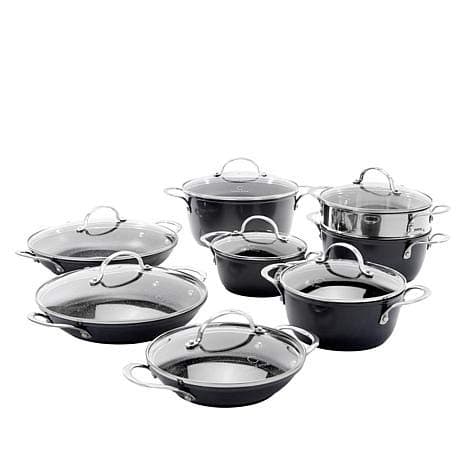 Curtis Stone Dura-Pan Nonstick 15-piece Nesting Cookware Set Model 655-425