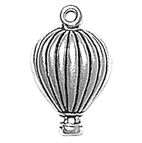 925 Sterling Silver Solid Floating Hot Air Balloon Charm for Bracelet/Necklace