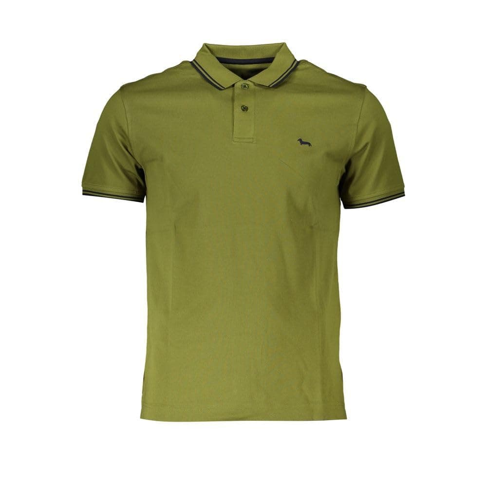 Sharp Green Contrast Polo Men's Shirt, Medium