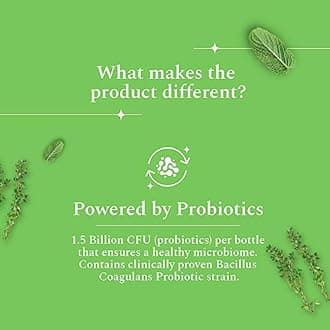 Perfora Thyme Mint Mouthwash | Vitamin C Mouth Freshener For Dental Hygiene & Fresh Breath | No Artificial Flavors & Colors | Alcohol Free Mouth Wash for Men Women & Kids | Fights Germs | Pack of 3.