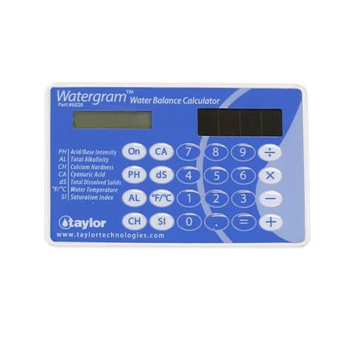 Taylor Technologies 6028 Pool Test Kit, Electronic Watergram Calculator Solar-Powered That Calculates The Saturation Index Of Pool & Spa Water