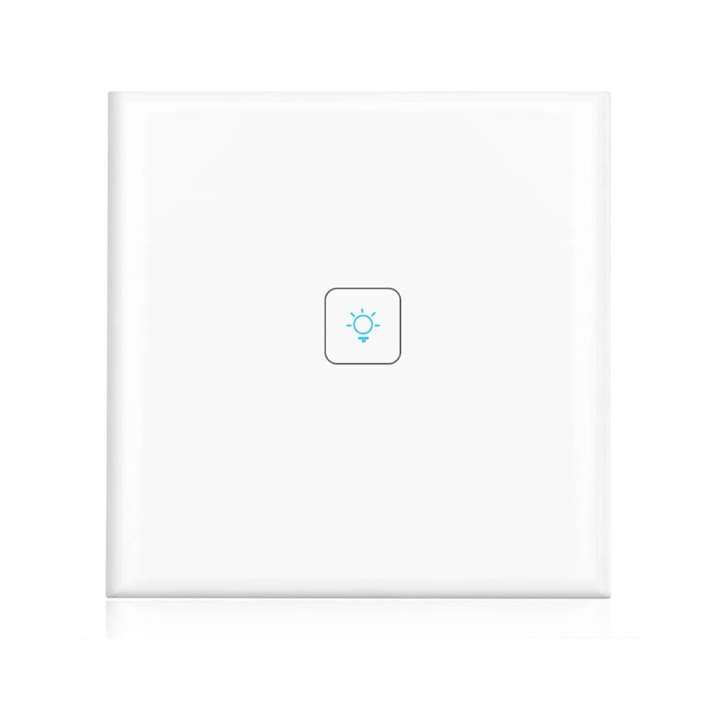 WiFi Smart Light Switch Wall Timer Wireless Remote Control,Compartible with Alexa and Google Home,IFTTT,1 Gang 1 Way,App Controlled, Neutral Wire Required, No Hub Required (Switch -1 Gang)