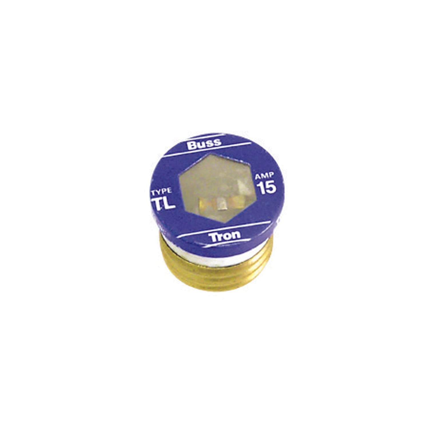 Bussmann TL-15PK4 15 Amp Time Delay, Loaded Link Edison Base Plug Fuse, 125V UL Listed, 4-Pack