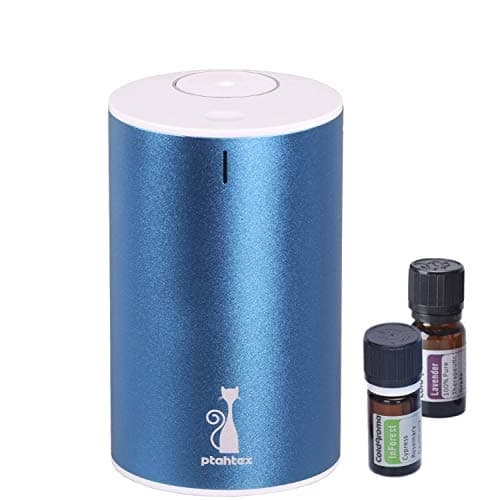 PtahTex Pure Essential Oil Diffuser InForest Kit 2000mAh Battery Waterless Portable With 2 Oils For Air Fresh Supports 2000 Sq ft2