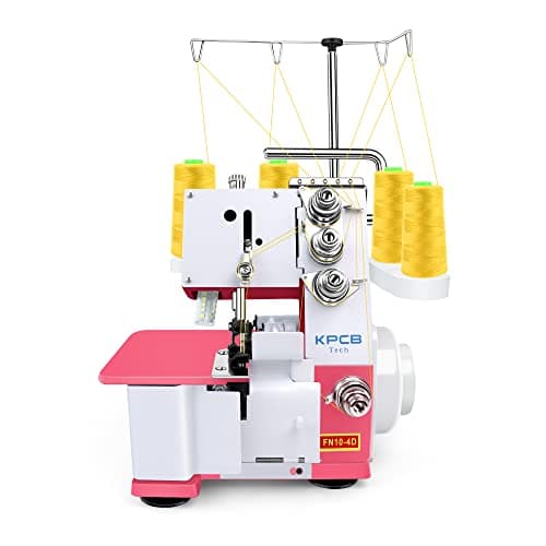 KPCB Serger Sewing Machine Overlock Machines with Upgraded LED Light and Accessories Kit (Pink)