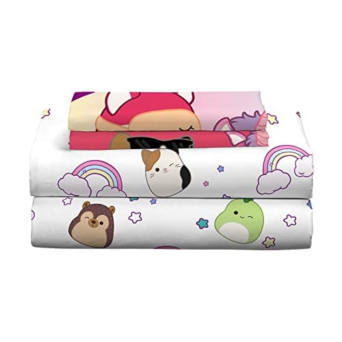 Squishmallows Bedding Super Soft Microfiber Sheet Set, Full, by Franco