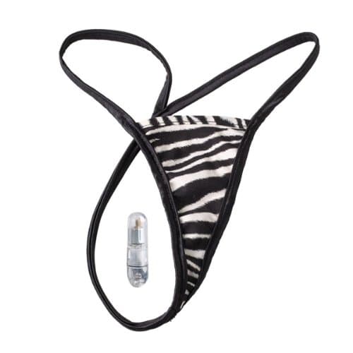 Waterproof Remote Wild Exotics Wireless Vibrating Panty w/Micro Orb Zebra O/S