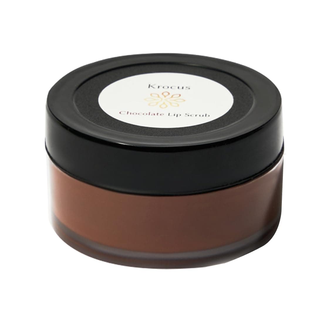 KROCUSBoutique Luxury Lip Scrub, Lightweight Formula Easily Absorbed, Remove Dead Skin and Reveal Your Youthful Lips, Repair Chapped and Dry Lips,15gm - Chocolate