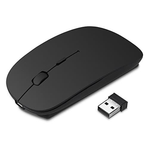 Rechargeable Wireless Mouse, Komake 2.4G Slim Silent Rechargeable Mouse Optical Mice 3 Adjustable DPI 1000/1200/1600 Ergonomic Wireless Mouse with USB Nano Receiver for Notebook,PC,Laptop,Computer,Mac