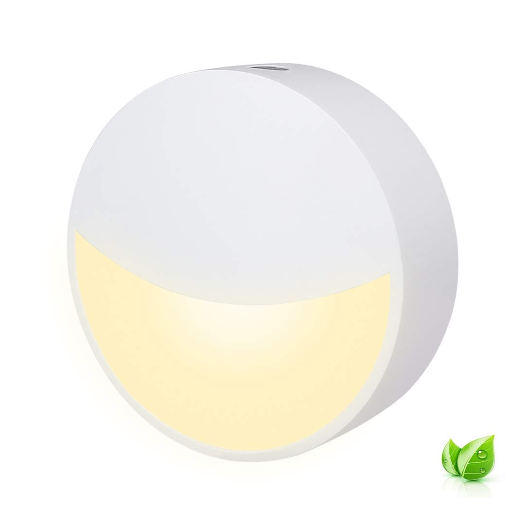 Led Night Light with Auto Dusk to Dawn Sensor, Nursery Wall Night Light for Kids for Bedroom, Kitchen, Hallway - 1 Pack