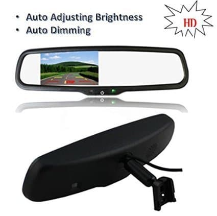 Auto Dimming Dual Video Inputs 4.3" Car Rear View Mirror for Backup Camera of Most Car Models