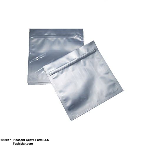 7 MIL Zip Lock Mylar Bags (30, 1 QUART 8.3 x 8.3 in)