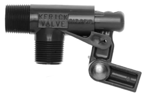 Kerick Valve PS75LS PVC Float Valve, Standard Mount, 16.5 gpm at 60 psi, 3/4" NPT Male