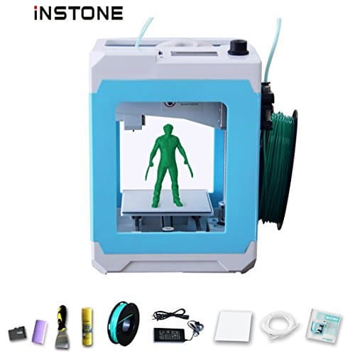 iNSTONE Easier 3D Printer Kit with iNSTONE Slice Software TF Card Sample PLA Filament Clean Kit Desktop 3D Printer DIY Mini 3D Printer Online Print Win/MAC