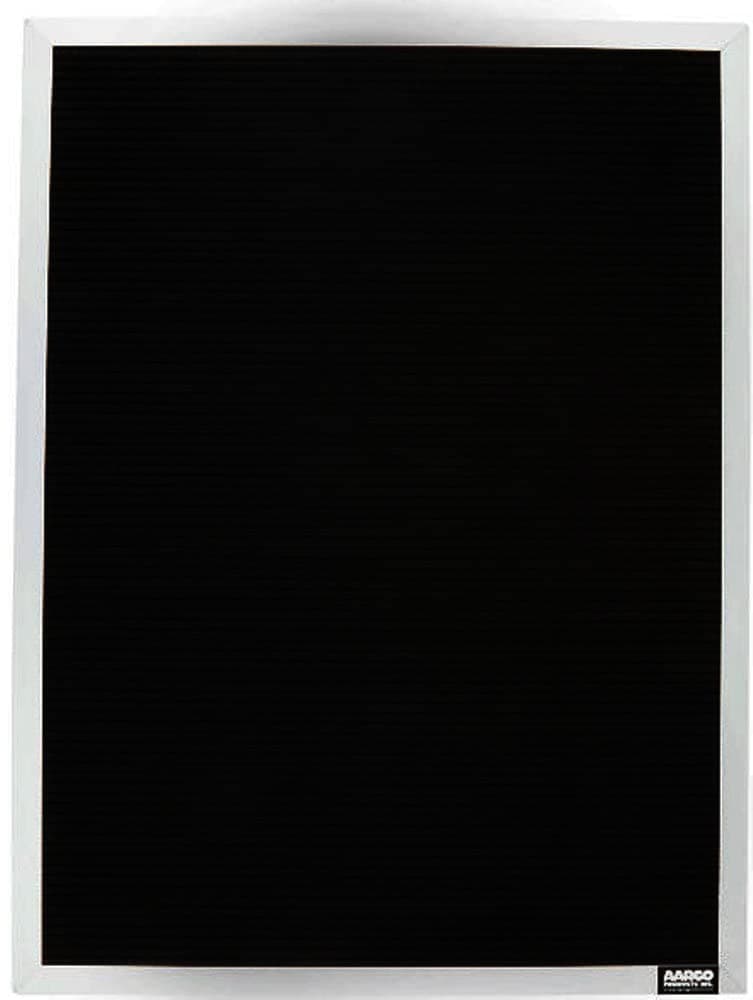 Aarco BOFD2418L 24" x 18" Black Felt Open Face Vertical Indoor Message Board