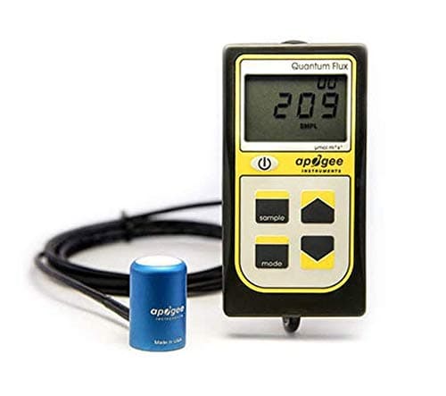 The Apogee Instruments MQ-500 Full Spectrum Quantum Meter, Accurate for All Light Sources Including LED, Lightweight, Waterproof Sensor, Long Warranty. Made in Logan Utah by Apogee.