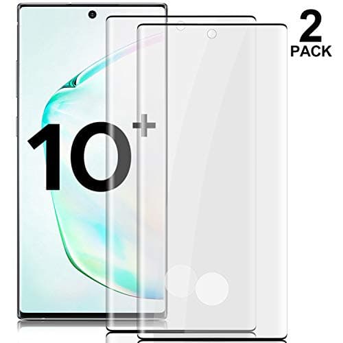 GMLS Note 10+ Screen Protector,Cafetec [9H Hardness][Anti-Fingerprint][Anti-Scratch] Tempered Glass Screen Protector Compatible with Samsung Galaxy Note 10+ Black