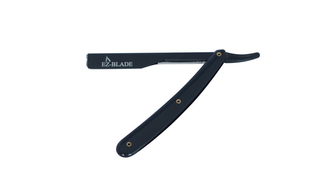 EZ BLADE Pitch Black Straight Edge Razor