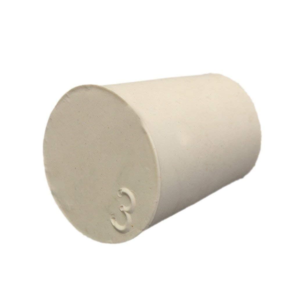 Solid Rubber Stopper, Size #3 - Pack of 5