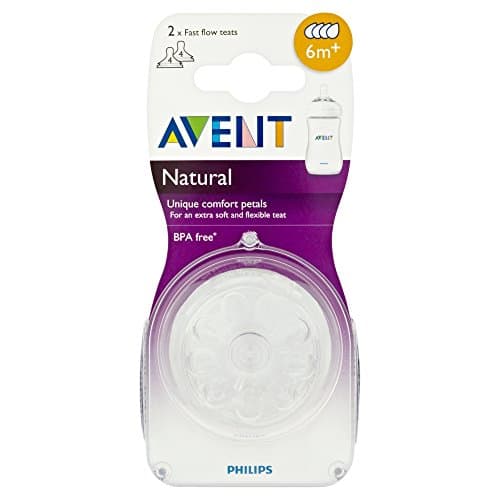 Avent Natural Teat - Fast Flow 4 Hole 6mth+ (2)