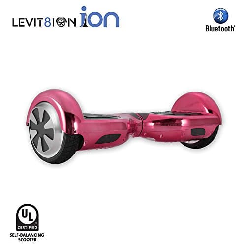 LEVIT8ION ION 6.5" Hoverboard -Self Balancing Scooter 2 Wheel Electric Scooter - UL Certified 2272 With Bluetooth And LED Lights (Chrome Pink)