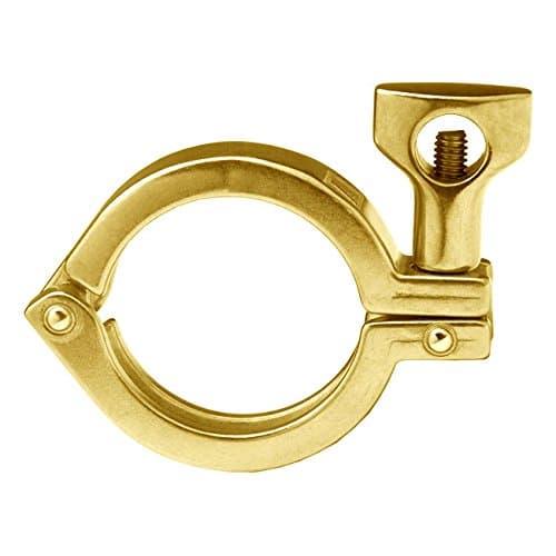 Rubber Fab Gold Identifier Single Pin Hinge Clamp, 304 Stainless Steel - 1" & 1-1/2"