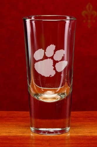 Clemson Tigers Deep Etched Large Shot Glass