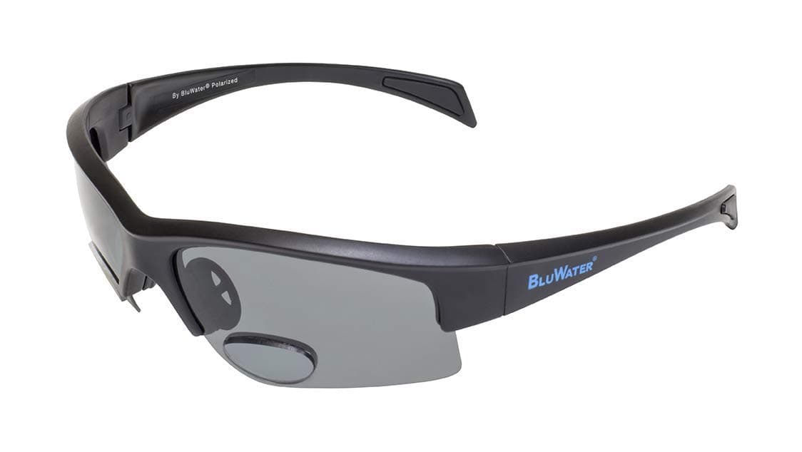 BlueWater Polarized Bifocal 2 with Matte Black Frames and Smoke Lenses Black Frames and Smoke Lenses