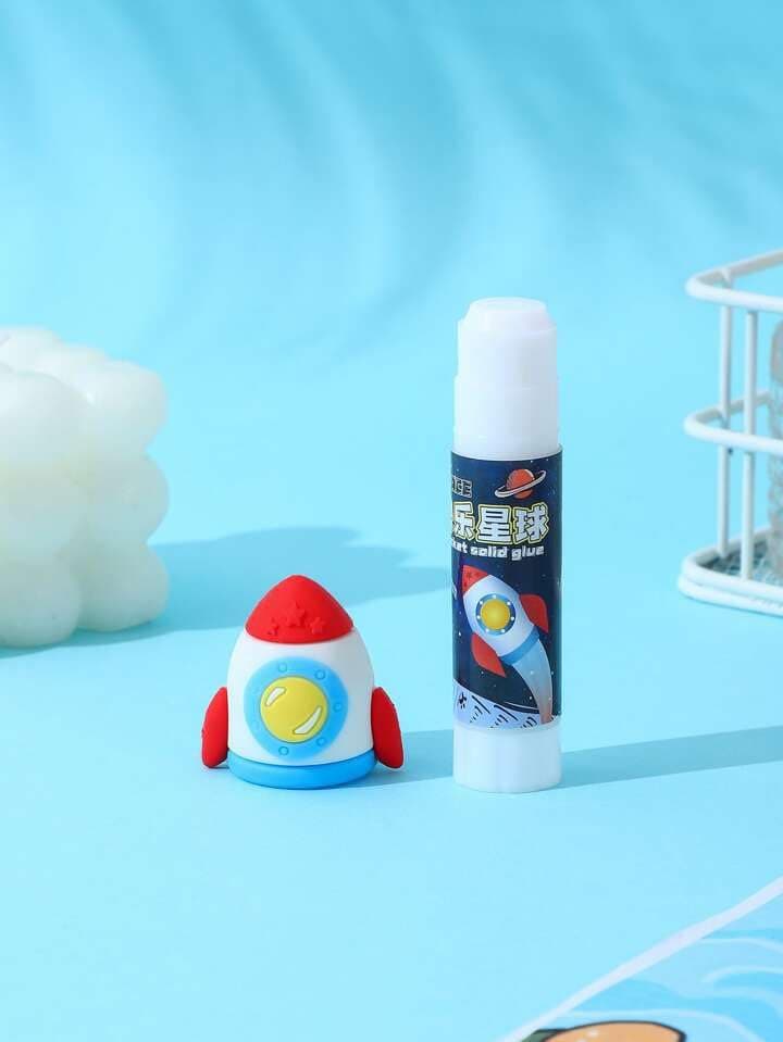 Radhya Accessories Rocket Glue Stick for pasting Non toxic Space Fevi Stick for decorations & Craft projects for kids Birthday Return Gift for Kids (2 pcs)