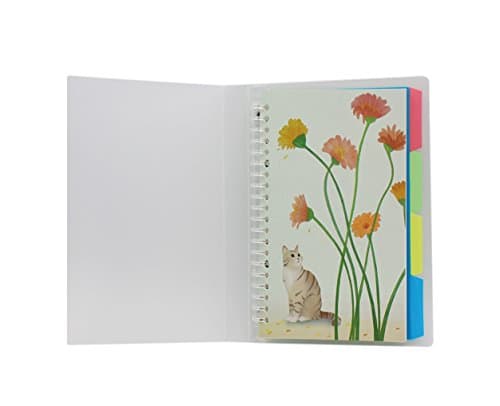 Eilova 20-Hole Spiral Binder Refillable Personal Planner Notebook 20 Rings Travel Writing Journal Diary Loose Leaf Notepad with 4 Colored Index Dividers (A5, with Ruled Inner Paper) Office Product – Day to Day Calendar