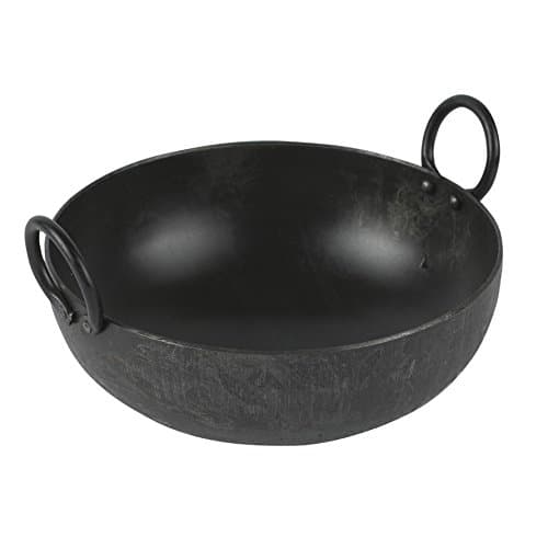 Round Black Iron Karahi 8 inch-2PK