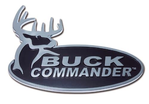 Buck Commander Chrome Oval Premium Metal Auto Emblem