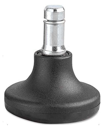 Low Profile Bell Glides, 3/8" Dia. x 7/8" Long Stem, 110 lbs./Glide, Matte Black Finish, 5/Set
