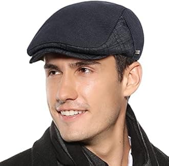 Sumolux Mens Newsboy Cap Winter Beret Hat Cabbie Flat Cap