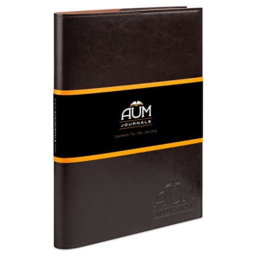 Aum Journals JOURNAL FOR LIFE - Refillable Leather Journal Diary - Large B5 Journaling Size (24x18cm) SIX Natural Leather Colour Options B5 Originals Range (Dark Brown Journal)