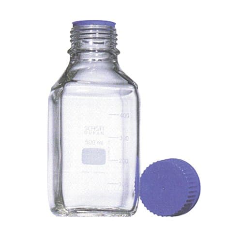 Duran BOT52260 Square Media Bottle with GL45 Cap, Clear (Pack of 10)