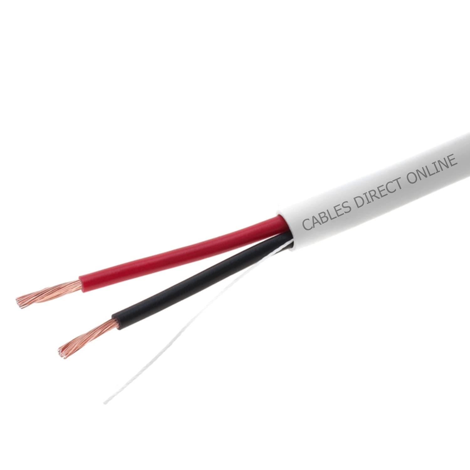 Cables Direct Online 500ft Stranded 18/2 Alarm CCA Cable for Low Voltage LED, Burglar System, Fire Detector, Security Station, Door Bell, 18AWG 2 Conductors Wire