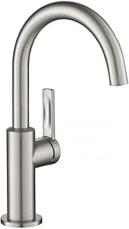 Oletto Single Handle Kitchen Bar Faucet in Spot Free Stainless Steel, KPF-2822SFS