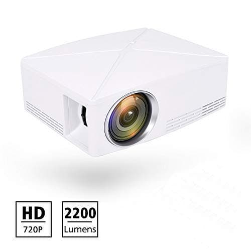 Projector, Arpenkin Video Projector LCD Video Projector Support 1080P USB/SD/AV/HDMI/VGA Input HD Projector Compatible with DVD Player, PS4, Xbox Home Theater (White)