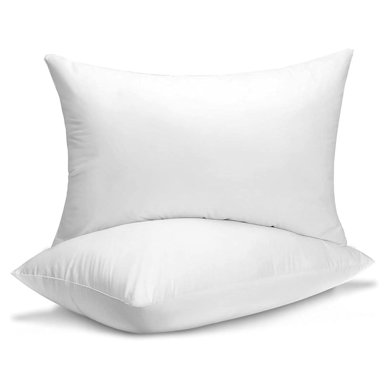 Queen Size Bed Pillows - Set of 2, Medium Density, Soft and Supportive for Back, Side, and Stomach Sleepers (Queen (Pack of 2)) (White, Pack of 2)