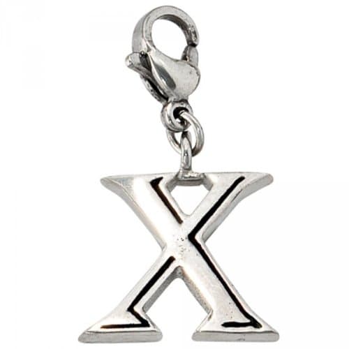 Letter pendant X stainless steel