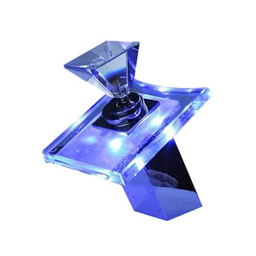 LED Chrome Waterfall Bathroom Sink Faucet Single Handle Single Hole Faucets Lavatory Faucets Mixer Taps