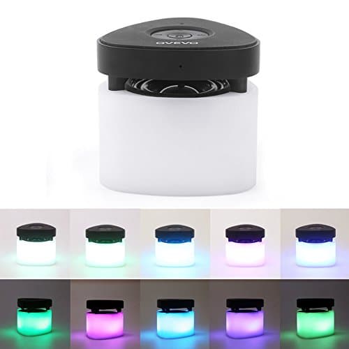 Mini Wireless Bluetooth Speaker - Glamouric Portable Multi Color LED Night Light Handsfree Stereo for iPhone iPad Samsung Phones Tablets Laptops