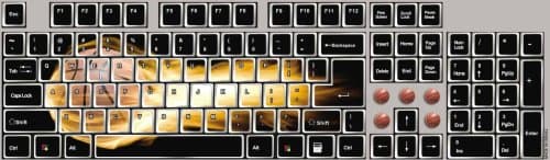 Funkeyboard E-13 Designer Keyboard Sticker - Basketball