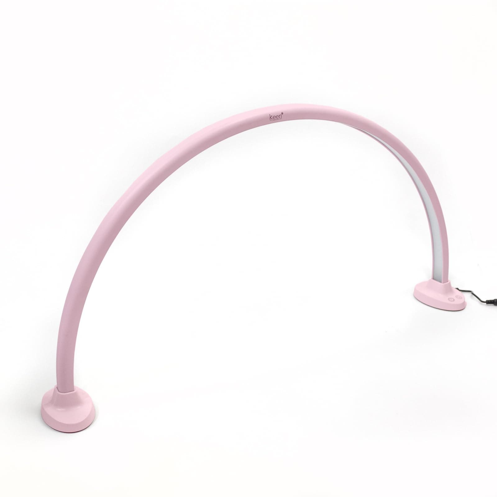 Luna LED Nail Light Half Moon Table Lamp, 3000‑6000K Adjustable Light for Nail Salon Manicure Table, Spa Reception, Massage Spa Furniture & Equipment, Pink