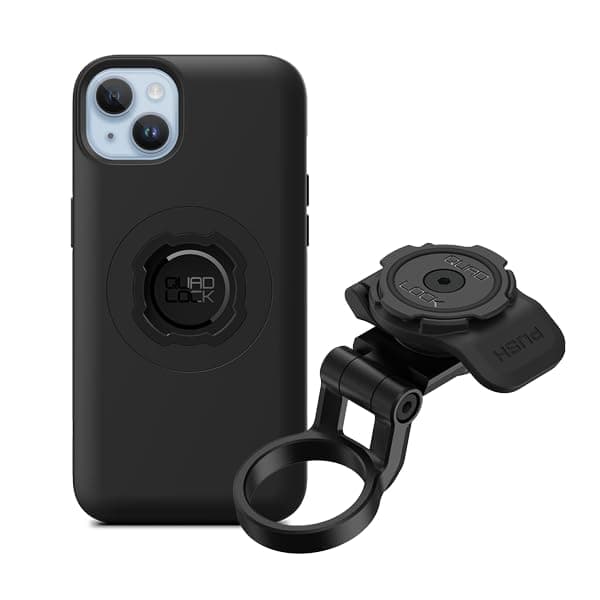 Quad Lock Stem Cap Mount (Adjustable) Bike Kit with iPhone 14 Plus MAG Phone Case