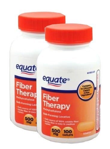 EFINITYER Equate Fiber Therapy 500mg Two 100ct Bottles