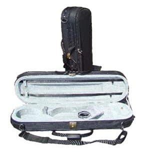 CV200 1/2 Size Lightweight Oblong Violin Case ~ Black / Grey