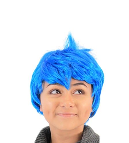 Inside Out Joy Blue Costume Wig